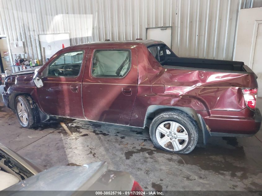 2013 HONDA RIDGELINE RTL - 5FPYK1F54DB007103