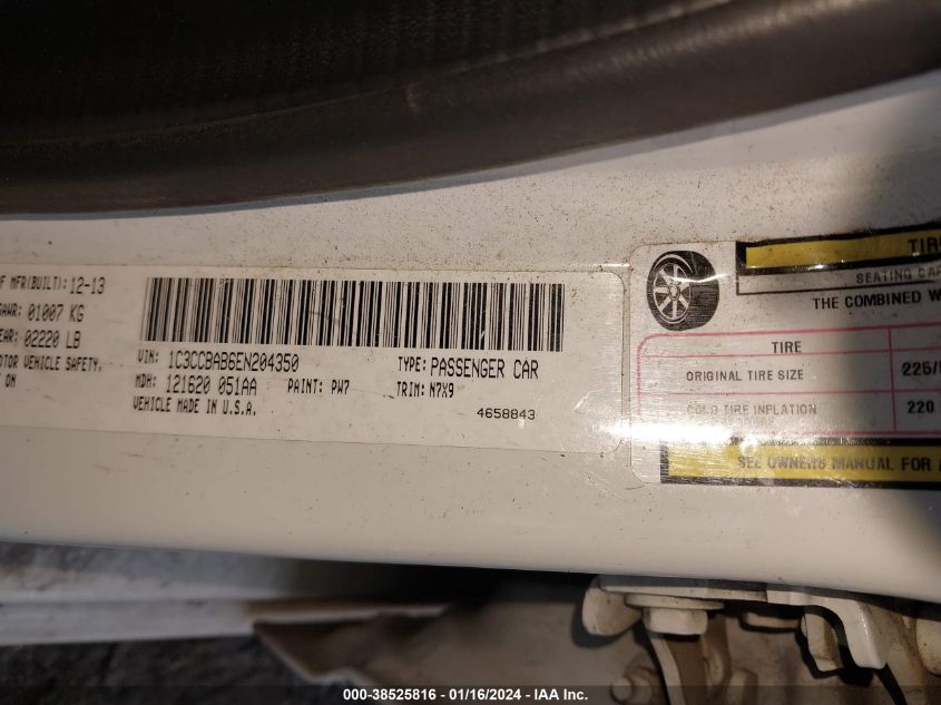 2014 CHRYSLER 200 LX - 1C3CCBAB6EN204350