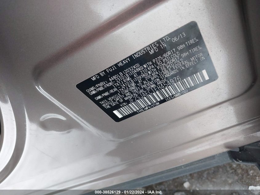 2014 SUBARU FORESTER 2.5I PREMIUM - JF2SJAEC1EH454976