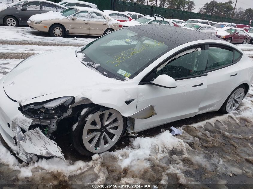 2022 TESLA MODEL 3 - 5YJ3E1EA4NF368468