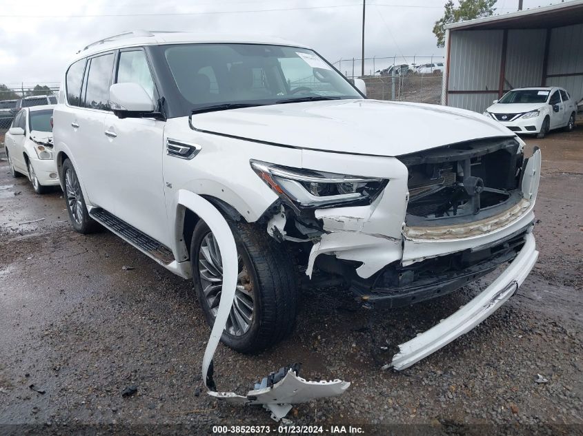 Lot #2536952595 2019 INFINITI QX80 LUXE salvage car