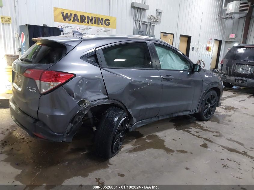 2022 HONDA HR-V SPORT - 3CZRU6H1XNM758924