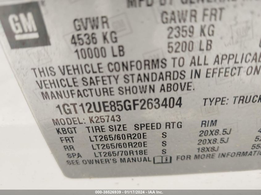 2016 GMC SIERRA 2500HD DENALI - 1GT12UE85GF263404