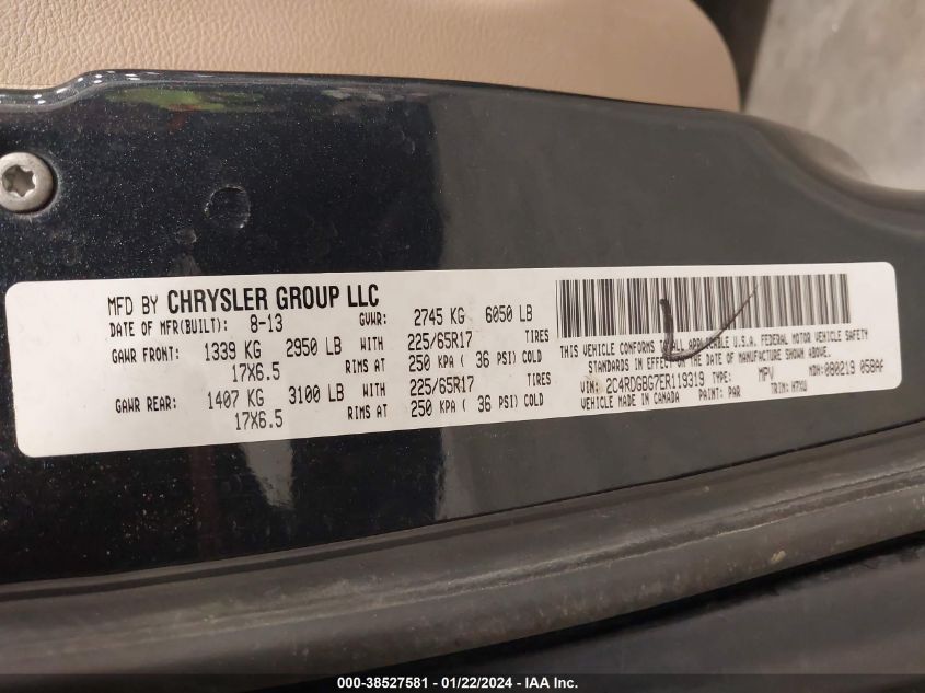 2014 DODGE GRAND CARAVAN AVP/SE - 2C4RDGBG7ER119319