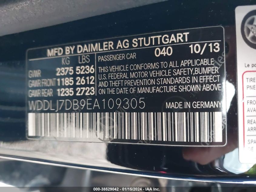 2014 MERCEDES-BENZ CLS 550 - WDDLJ7DB9EA109305