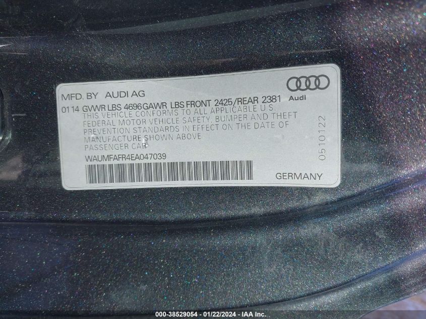 2014 AUDI A5 2.0T PREMIUM - WAUMFAFR4EA047039