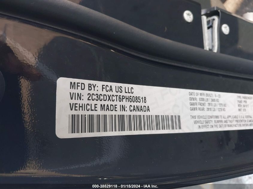 2023 DODGE CHARGER R/T - 2C3CDXCT6PH608518