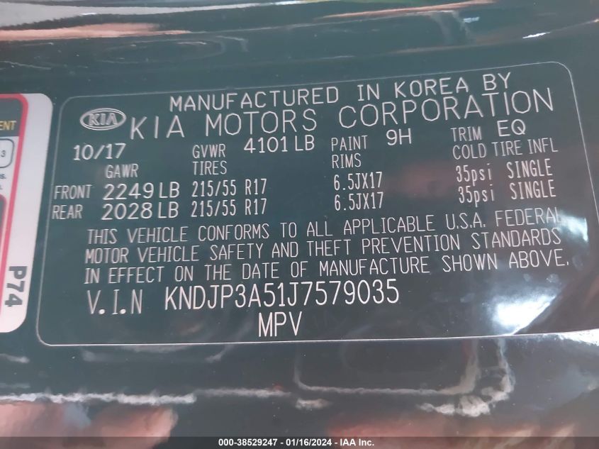 2018 KIA SOUL + - KNDJP3A51J7579035