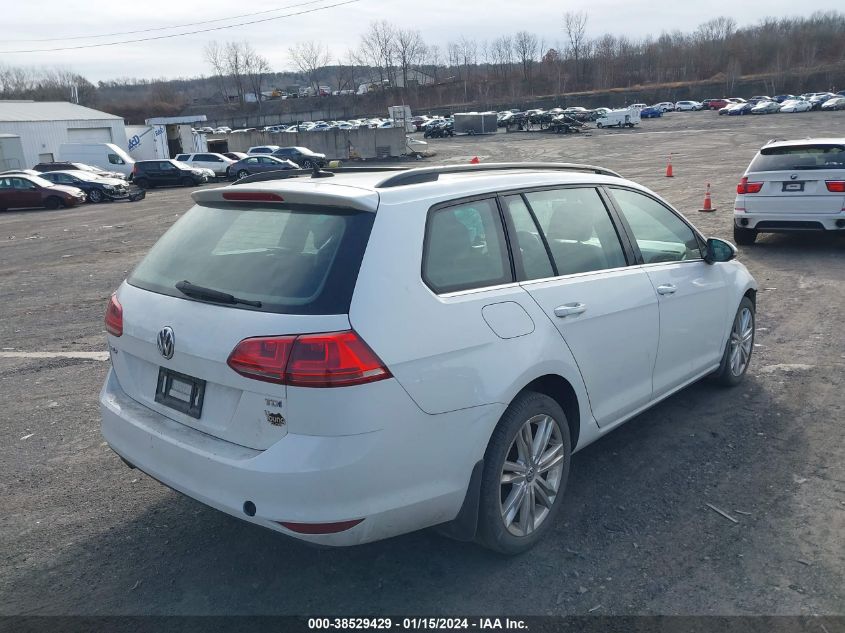 2015 VOLKSWAGEN GOLF SPORTWAGEN TDI SE 4-DOOR - 3VWCA7AU1FM510039