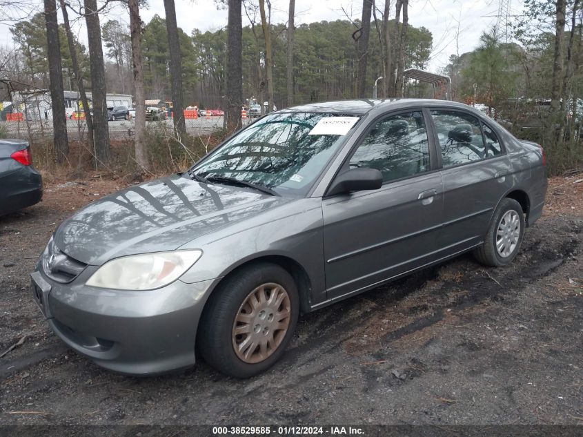 2HGES16625H521226 | 2005 HONDA CIVIC