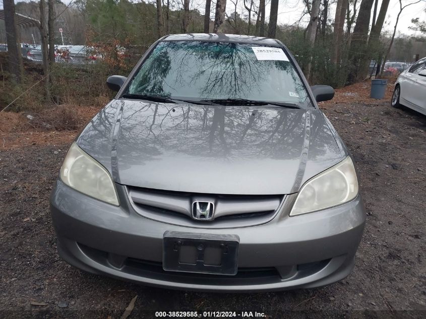 2HGES16625H521226 | 2005 HONDA CIVIC