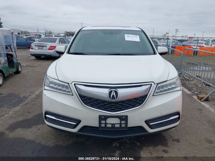 2016 ACURA MDX ACURAWATCH PLUS PACKAGE - 5FRYD3H27GB006127