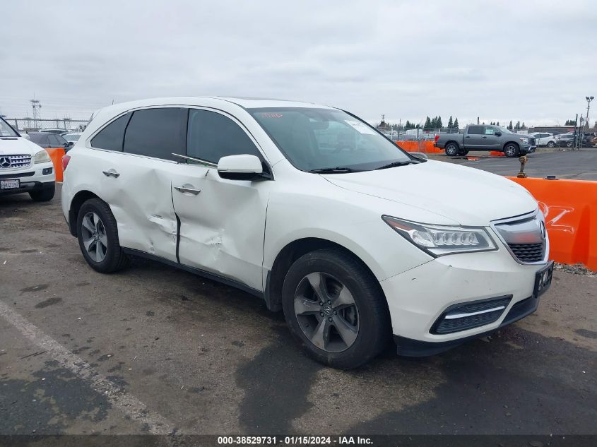 2016 ACURA MDX ACURAWATCH PLUS PACKAGE - 5FRYD3H27GB006127