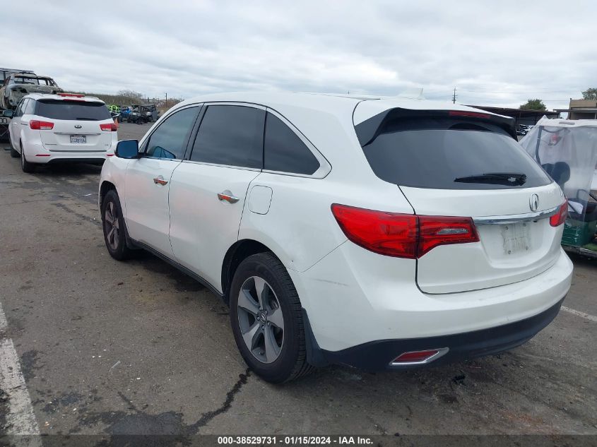 2016 ACURA MDX ACURAWATCH PLUS PACKAGE - 5FRYD3H27GB006127