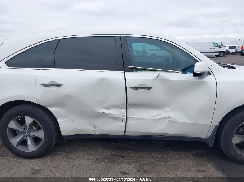 2016 ACURA MDX ACURAWATCH PLUS PACKAGE - 5FRYD3H27GB006127