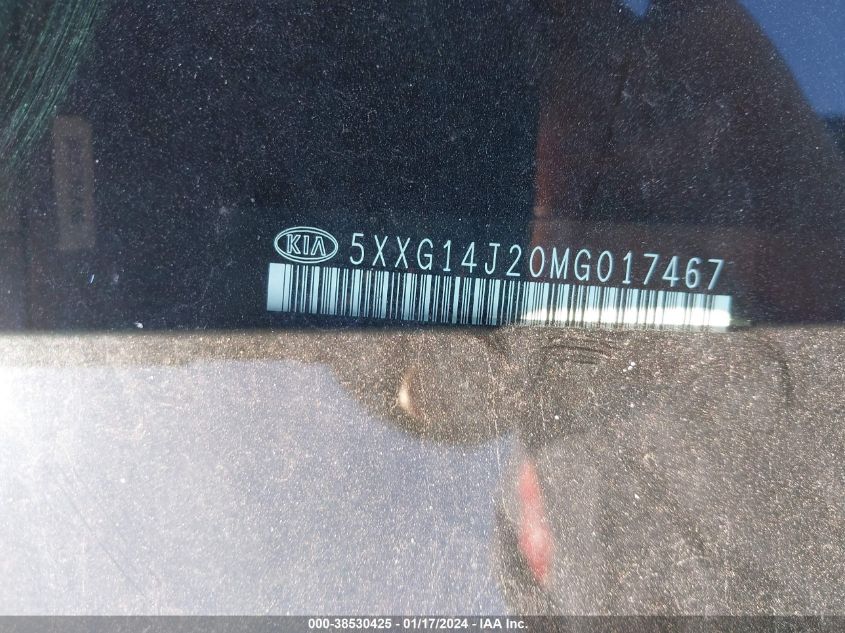 2021 KIA K5 LXS - 5XXG14J20MG017467