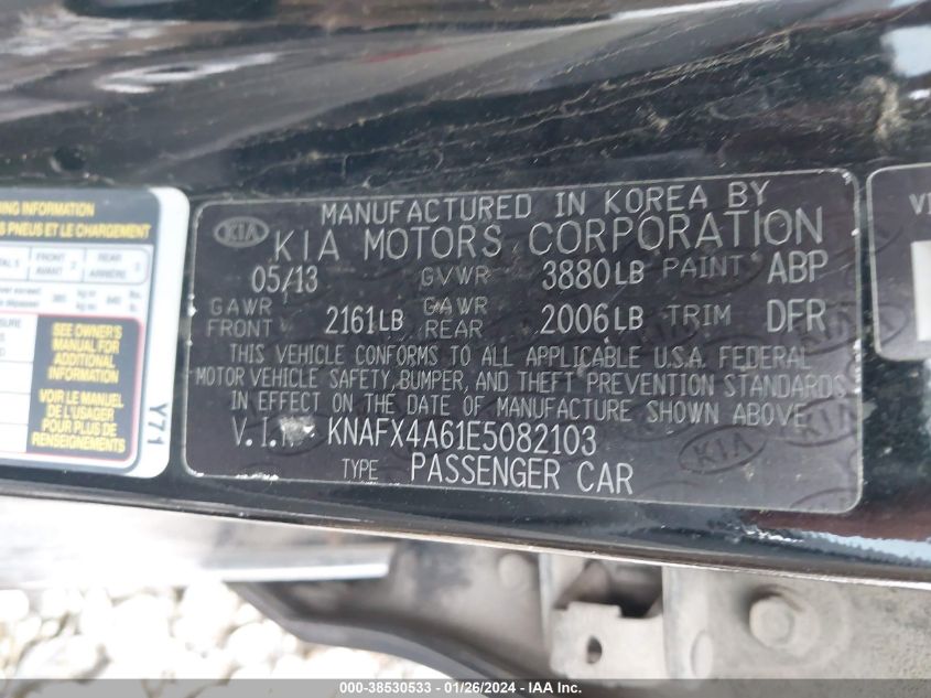 2014 KIA FORTE LX - KNAFX4A61E5082103