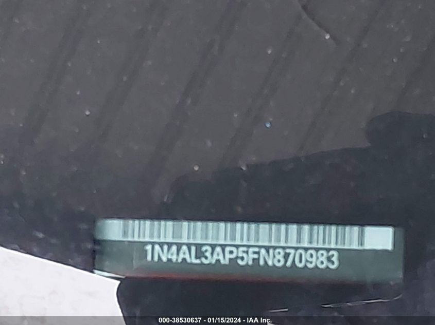 2015 NISSAN ALTIMA 2.5/S/SV/SL - 1N4AL3AP5FN870983