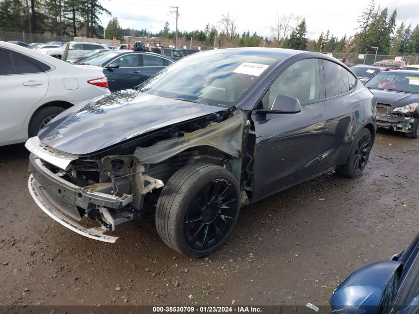 2021 TESLA MODEL Y LONG RANGE DUAL MOTOR ALL-WHEEL DRIVE - 5YJYGDEE6MF213391