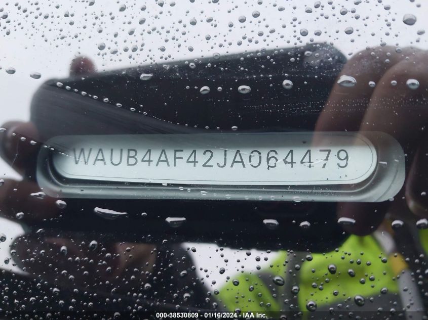 2018 AUDI S4 3.0T PREMIUM PLUS - WAUB4AF42JA064479