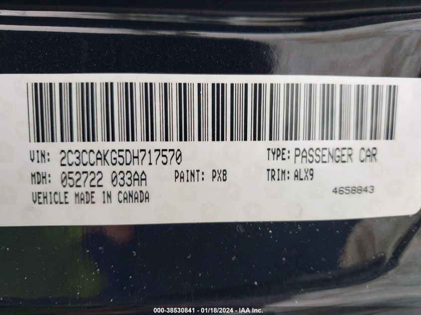 2013 CHRYSLER 300C - 2C3CCAKG5DH717570