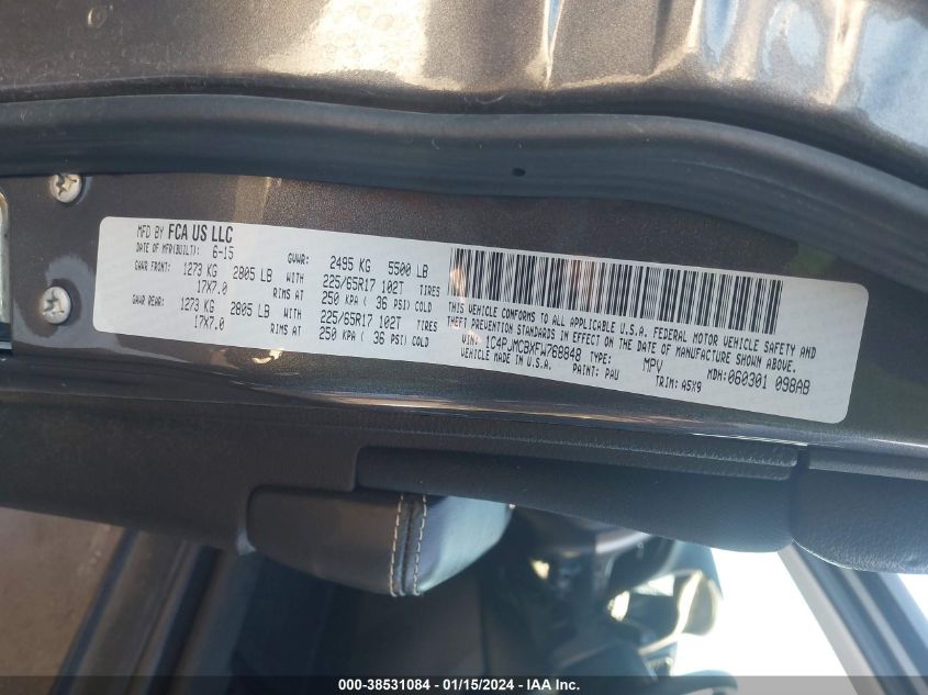 2015 JEEP CHEROKEE LATITUDE - 1C4PJMCBXFW768848