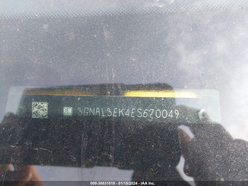 2014 CHEVROLET CAPTIVA SPORT LT 3GNAL3EK4ES670049