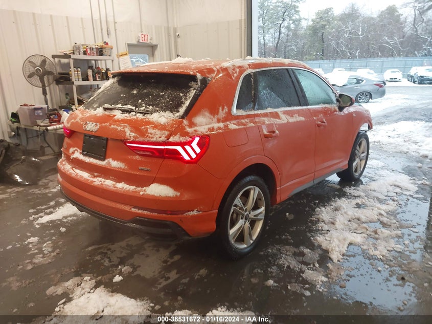 VIN WA1DECF35M1023998 2021 AUDI Q3 PREMIUM 45 TFSI S LINE QUATTRO TIPTRONIC