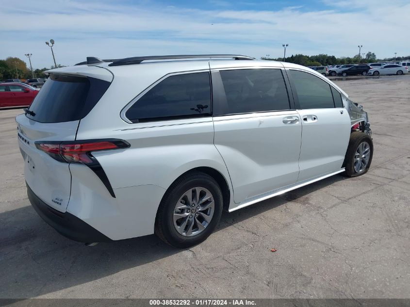 5TDJRKEC8NS123283 2022 TOYOTA SIENNA, photo no. 4