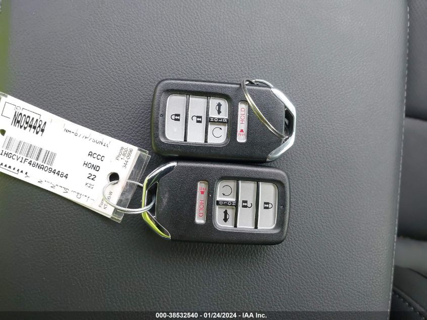 2022 HONDA ACCORD SPORT SPECIAL EDITION - 1HGCV1F48NA094484