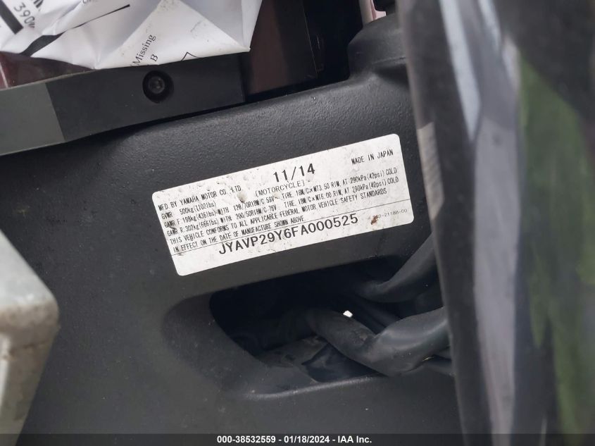 2015 YAMAHA VMX17 C JYAVP29Y6FA000525
