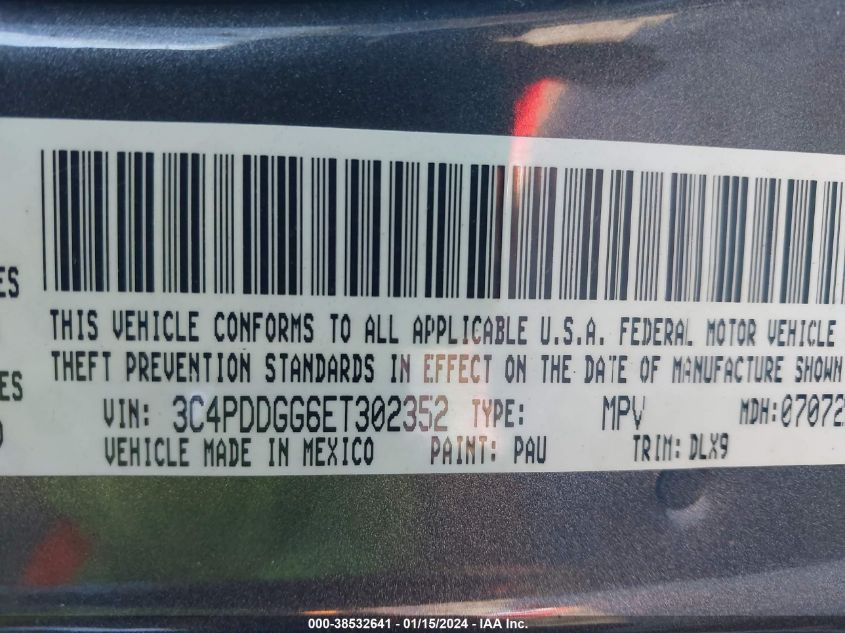 2014 DODGE JOURNEY CROSSROAD - 3C4PDDGG6ET302352