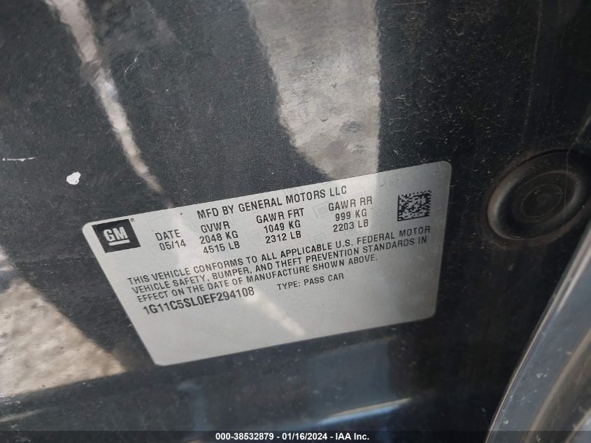 2014 CHEVROLET MALIBU 1LT - 1G11C5SL0EF294108