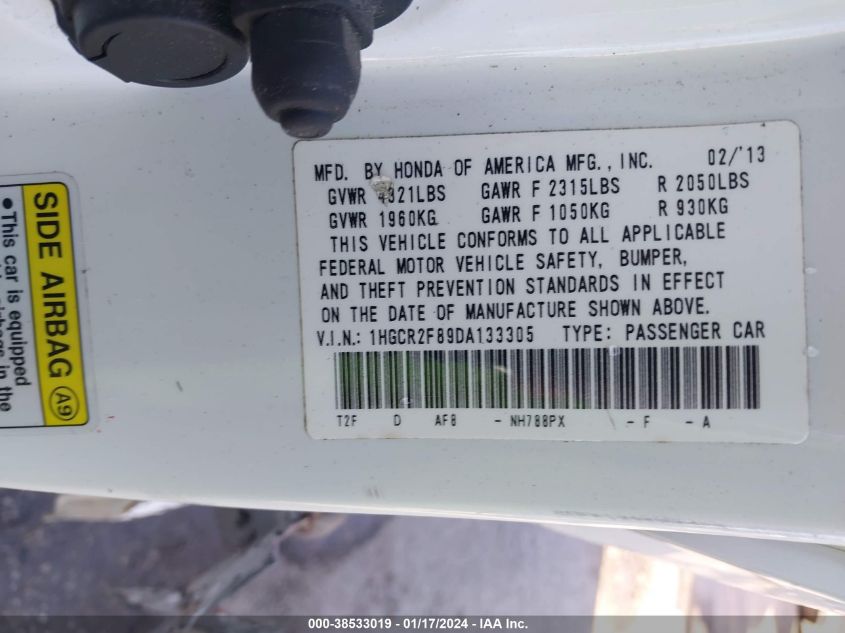 2013 HONDA ACCORD EX-L - 1HGCR2F89DA133305