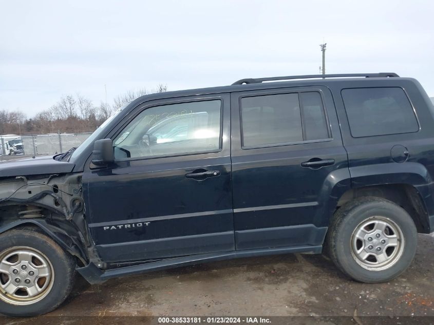 2014 JEEP PATRIOT SPORT - 1C4NJRBB3ED809370