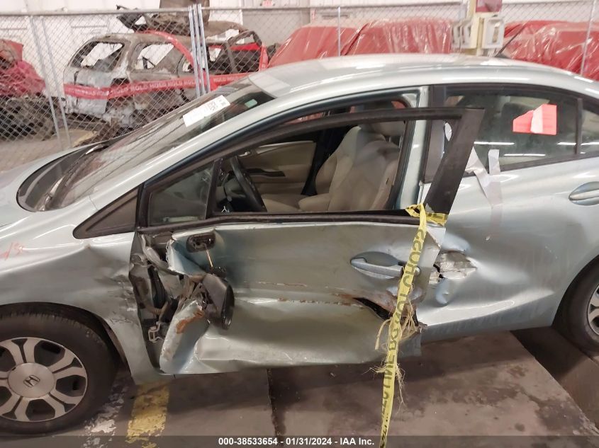 2013 HONDA CIVIC HYBRID HYBRID - 19XFB4F21DE201715