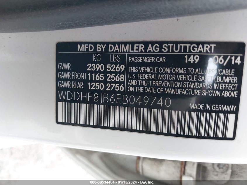 2014 MERCEDES-BENZ E 350 4MATIC - WDDHF8JB6EB049740