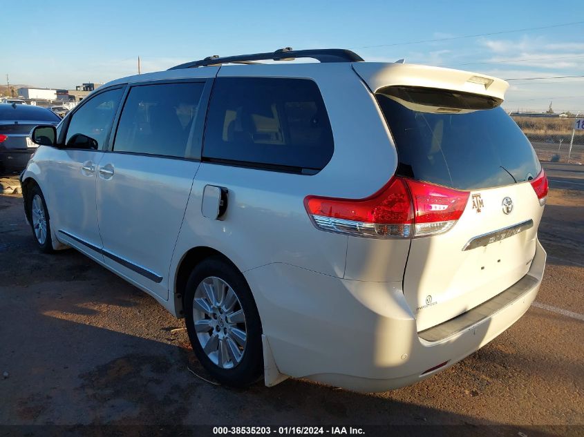 2013 TOYOTA SIENNA LIMITED V6 7 PASSENGER - 5TDYK3DC1DS384781