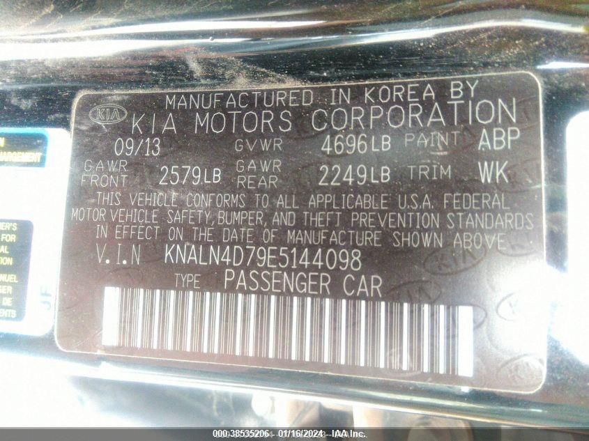 2014 KIA CADENZA LIMITED - KNALN4D79E5144098