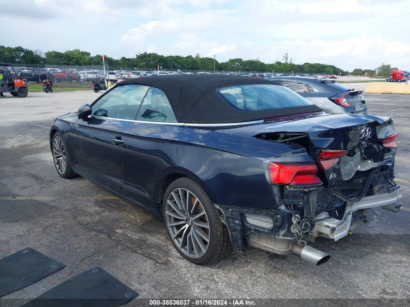 2018 AUDI A5 CABRIOLET - WAU2NGF56JN001449