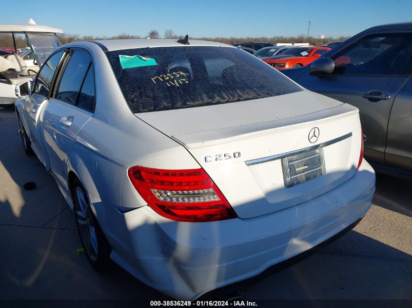2013 MERCEDES-BENZ C 250 - WDDGF4HBXDR244806