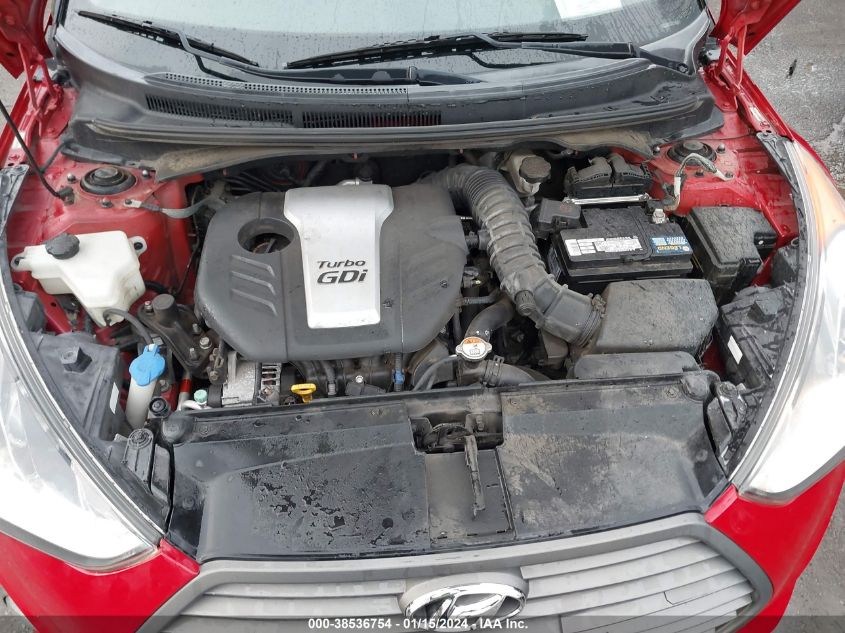 2013 HYUNDAI VELOSTER TURBO W/BLACK INT - KMHTC6AE6DU124978