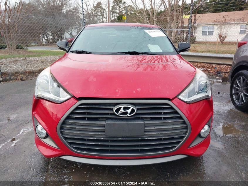 2013 HYUNDAI VELOSTER TURBO W/BLACK INT - KMHTC6AE6DU124978