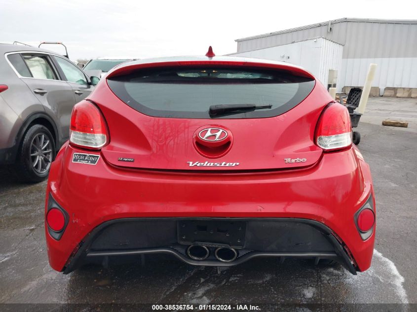 2013 HYUNDAI VELOSTER TURBO W/BLACK INT - KMHTC6AE6DU124978