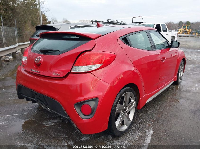 2013 HYUNDAI VELOSTER TURBO W/BLACK INT - KMHTC6AE6DU124978
