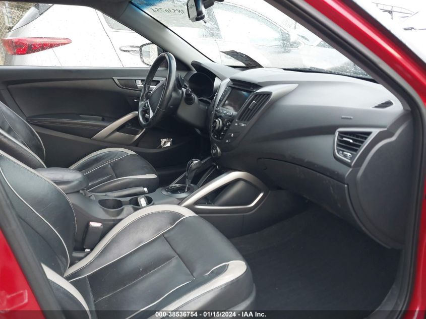 2013 HYUNDAI VELOSTER TURBO W/BLACK INT - KMHTC6AE6DU124978