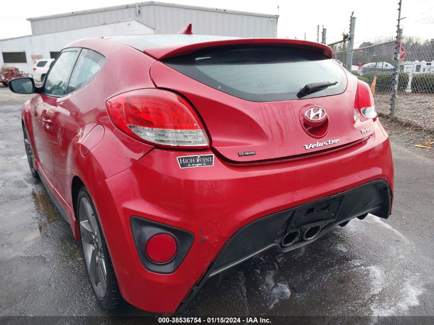 2013 HYUNDAI VELOSTER TURBO W/BLACK INT - KMHTC6AE6DU124978
