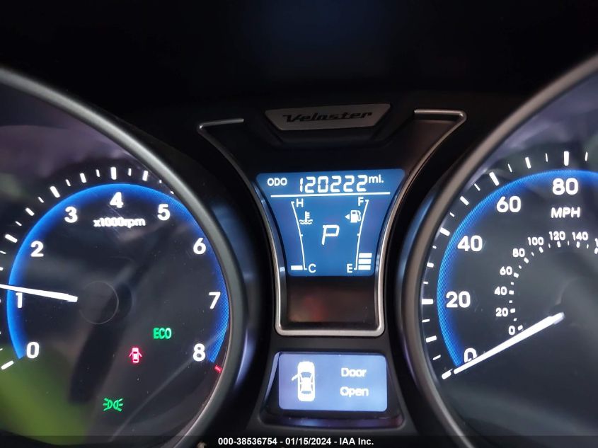 2013 HYUNDAI VELOSTER TURBO W/BLACK INT - KMHTC6AE6DU124978