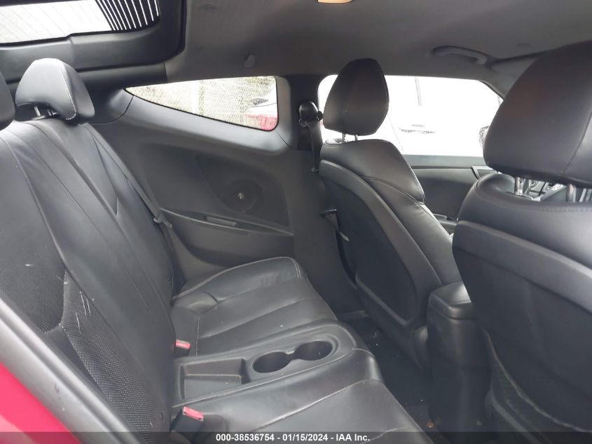 2013 HYUNDAI VELOSTER TURBO W/BLACK INT - KMHTC6AE6DU124978
