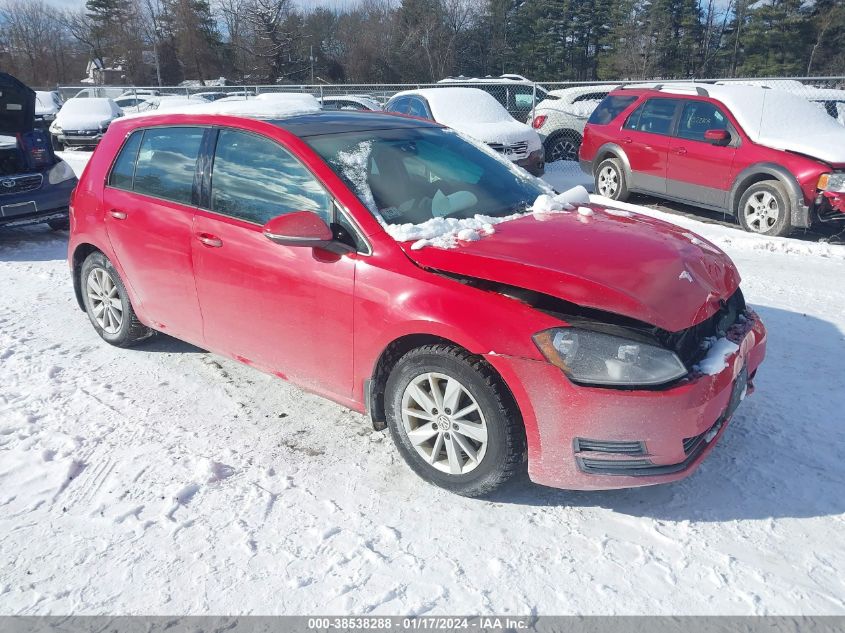 2016 VOLKSWAGEN GOLF TSI S 4-DOOR - 3VW217AU8GM043294